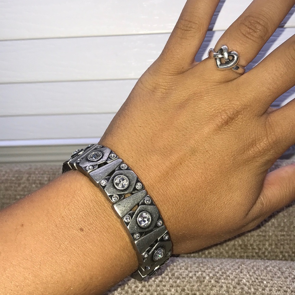 Silver rustic bracelet
